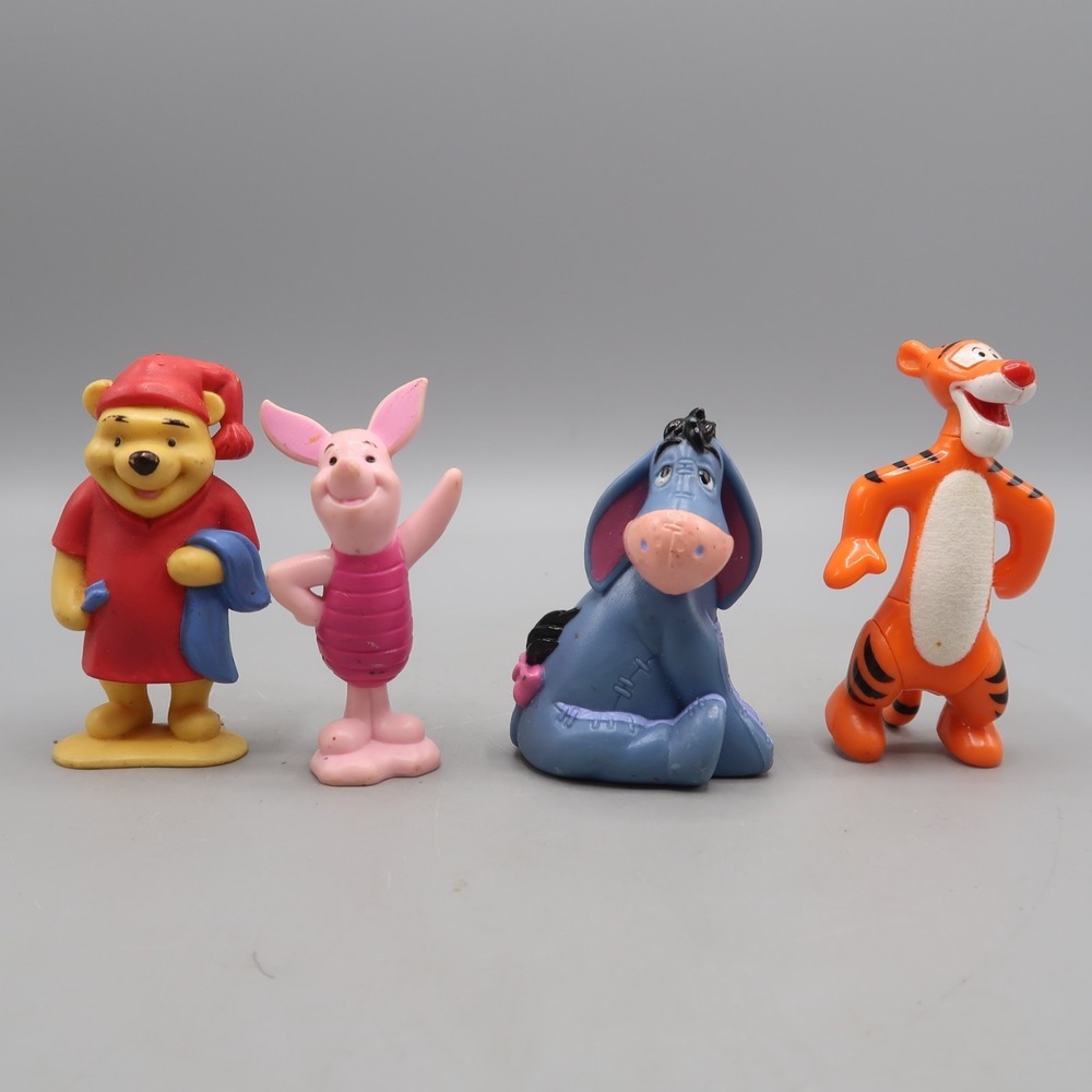 Disney Winnie the Pooh PVC Figure Lot Tigger Piglet Eeyore Friends‎ 3" Toy Cake
